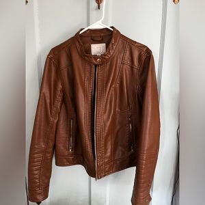 Motto style leather jacket from target
